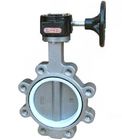 Lug Type Water Butterfly Valve Shrough Shaft PTFE Bushing Without Pin